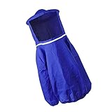 Dovewill 養蜂用　防蚊　虫よけ　草刈り　養蜂道具　ジャケットベール　プロ　防護服　ブルー