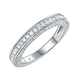 [Newshe Jewellery] スタッカブルバンド AAAAA CZ ウェディング エンゲージメントリング レディース 925スターリ