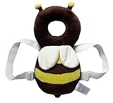 Sincerestore赤ちゃんのごっつん防止やわらかリュック 肩紐自由調整 多機能保護 柔らか素材 かわいいクッション 適用年齢6ヶ月～18ヶ月 (1個) (ブラック)