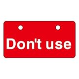 英文字バルブ開閉札 V-8 Don't use 168008
