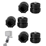 TVETE 1/4ネジ ボールジョイント 17mm ボールマウント 【ブラック 6個入り】 小型 コンパクト ポータブル カメラ ブラケット ホースマウントコネクタ 三脚マウント用 写真撮影機器アクセサリー ジンバルベース