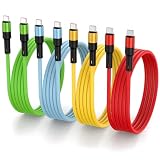 TOPWE USB C ケーブル タイプC type-c 【1M】 急速充電 PD対応 データ転送 高耐久 タイプcケーブル MacBook Pro iPad Pro iPhone 15/16 Galaxy S24/S23 Pixel Xperia Huaweiその他Android機器対応 (USB C-C 100W対応, マルチカラー, ４本セット)