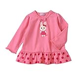 ミキハウス(MIKIHOUSE) 水玉フリル付き うさこ長袖Ｔシャツ 80cm ピンク（08）