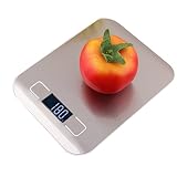 LCDデジタルキッチンスケール5 kg x 1 g重量Food Dietハロウィン調理ツールスーパースリムステンレススチールプラットフォーム