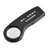 uxcell　30mmダイヤ　ホワイト　ブルーライト2 LED照明付き拡大鏡30X拡大鏡