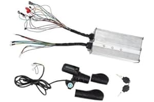 Pexorin 電動自転車コントローラーキット ブラシレスメタルシェル LCD ディスプレイパネル グリップハーフハンドルバー付き 電動自転車スクーター用 Eスクーター モーターコントローラー