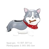 BOBORA 可愛い可愛いハスキー犬　植木鉢　家庭用品　園装飾