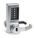 Kaba LR1021C-26D-41 Cylindrical Push Button Lock Lever Cic Ko Rh Us26D, Satin Chrome [並行輸入品]