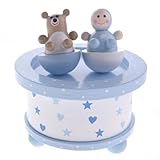 Gisela Graham - Baby Boy and Bear Wooden Music Box by Gisela Graham [並行輸入品]
