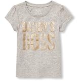 ザ・チルドレンズプレイス THE CHILDREN'S PLACE/ ショートスリーブグリッターグラフィックティ ヘザーファルコン トップス半袖Tシャツ 12～18ヶ月【並行輸入】