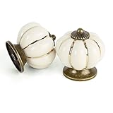 カワイイカボチャ型　ドア・棚汎用　引き出しツマミ　シンデレラのロマンチック　インテリア金物　ネジ付き　セラミック取っ手・ドアノブ