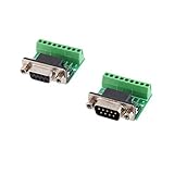 SONONIA　2ペア　高品質　9ピン　DB9 solderlessterminalメス/オス　RS232 RS485アダプタコネクタ