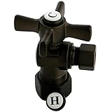 KINGSTON BRASS CC53305ZX Millennium 5/8-Inch X 3/8-Inch OD Compression Angle Stop with ZX Handle, Oi