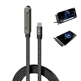 Houdsuem スタンド付きインビジブルホルダー充電ケーブル Type-C to Type-C 240W PD急速充電ケーブル 360°調整可能な金属製スタンド デスクやゲーム用の2 in 1インビジブルホルダー充電ケーブル (1)