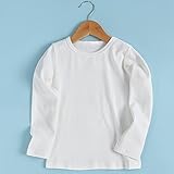Dafanet　ベビー服 子供服 Tシャツ 男の子 女の子 コットン ベーシック 　春 秋 キッズ コットン 柔らか 無地 長袖 Tシャツ 七色展開 Oネック 長袖カットソー シャツ 柔らかい ベビー