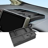 Coleya トヨタ アルファード 40系/ヴェルファイア 40系 4代目 2023~専用 ダッシュボードトレイ ナビトレイ 収納ボックス シリコン製 仕切り プライバシー保護 蓋付き 小物入れ 取り付け簡単 カーアクセサリー
