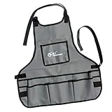 P Prettyia 約60x60cm　防水　建設作業エプロン　多機能デニムワークエプロン　全4カラー　汎用　使いやすい - グレー