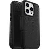 OtterBox iPhone 15 Pro (オンリー) ストラーダ フォリオ シリーズ ケース - シャドウ (ブラック) カード収納 MagSafeにスナップ式 本革 ポケット 手帳型 ケース