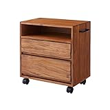 [ベルメゾン] 天然木のアンティーク調リビングワゴン