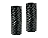 BLACK&WHITE 花瓶 ブラック 70Φ×200Hmm 003-B-BK 2個セット