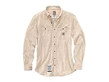 CarharttメンズFire Resistant FR Forceコットンニットシャツアイボリー カラー: ベージュ