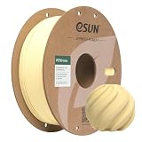 eSUN マットPETG フィラメント 1.75mm, 3Dプリンター用フィラメント, マット仕上げ, 光沢なしカラー, フロスト質感, 1kgスプール (2.2LBS)、アーモンドイエロー