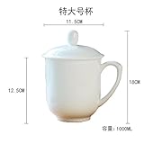 家庭用の純粋な白いシンプルコップビジネス会議杯オフィス杯セラミック骨の磁器の泡カップ創意蓋コップ,c