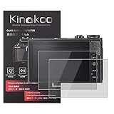 kinokoo 液晶保護フィルム CANON G7X/G7X2/G5X/G5X2/G9X/G9X2専用 硬度9H 高透過率 耐指紋 気泡無し 強化ガラス 厚さ0.25mm 2枚セット クロス付き(G7X G7X2 G5X G5X2 G9X G9X2専用)