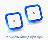 [ 2パック]プラグin LED Night Light with Dusk to Dawnセンサー(ソフトブルーグロー) -perfectのバスルーム、廊下、トイレ