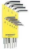 BONDHUS(ボンダス) 六角レンチセット ショート 10本組 インチタイプ HLX10SB