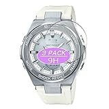 3枚 VacFun ガラスフィルム ， CASIO カシオ BABY-G MSG-W200 MSGW200 シリーズ 向けの 強化ガラス フィルム 保護フィルム 保護ガラス ガラス スマートウォッチ と互換性のある 液晶保護フィルム 腕時計（非 ケース カバー