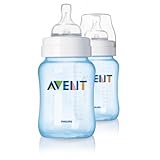 Avent BPA Free Twin Bottle 260ml,9oz Blue