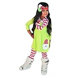 歌を愛する クリスマス子供の女の子シャツトップスパンツ2本のストライプの一式セット (110CM)