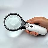 1ピース3 × 45 × 3 ledライトハンドヘルド拡大鏡読書地図新聞虫眼鏡ジュエリールーペ