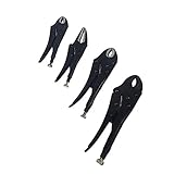Fenteer 高品質　ロッキングプライヤーセット（4個）　自己ロック　バイス ロックプライヤー　スチール　パワーグリップ　　