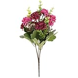 Fenteer 人工　紫陽花　5頭のシルク　花　結婚式の装飾　4色選ぶ - 紫　