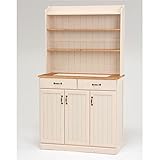 キッチンカウンター/キッチン収納 【幅87cm】 木製 棚/高さ調節可 カントリー調 ナチュラルアイボリー【代引不可】 生活用品 インテリア 雑貨 インテリア 家具 食器棚 カウンタータイプ top1-ds-1831725-ak [簡易パッ