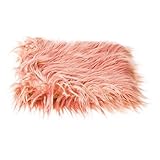 Pixnorベビー新生児写真写真小道具DIY写真ソフトファーフォトマット(ピンク)