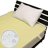 メーカー直販 タオル地 防水シーツ（おねしょ・介護用シーツ） シングル100×205cm（ゴム付） クリーム/イエロー系