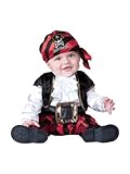 InCharacter Costumes Baby's Cap'N Stinker Pirate Costume Black/Red X-Small [並行輸入品]