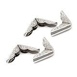 合金 コーナー金具 シルバートーン 21x21mm （4個入り）