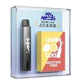 ベイプ 電子タバコ MyMoods VAPE スターターキット 5,000回吸引可能 ニコパフ マイムーズ Type-C充電式 電子シーシャ 禁煙グッズ 爆煙 ニコチン タールなし カートリッジ交換型ベイプ 持ち運びシーシャ フレーバー ニコレス デバイス本体＋POD2個(レモンコーク)