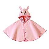 ミキハウス(mikihouse) お顔がフード パイルポンチョ 〈フリー（70cm-90cm）〉 ピンク（08）