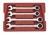 GearWrench 9309 4 Piece SAE Large Size Combination Ratcheting Wrench Set [並行輸入品]