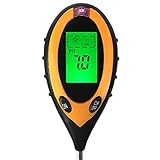 土壌測定器 多機能 土壌酸度/照度/地温/水分計 農業、栽培、家庭菜園など適用