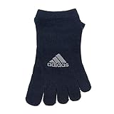 [アディダス] スニーカー丈 レディ-ス ソックス 五本指(NV-ネイビー、23-25cm)