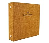 Darkhorse 綿とリネン パターン アルバム フォトアルバム インスタントカメラ チェキ用 100枚 3inch収納 - アースイエロー