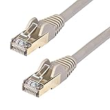StarTech.com カテゴリ6a LANケーブル 5m グレー ツメ折れ防止RJ45コネクタ CAT6aイーサネットケーブル 6ASPAT5MGR