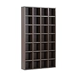 arne 本棚 日本製 完成品 4列 7段 幅100cm 高さ170cm 可動棚 シェルフ コミック収納 ラック H-001 4×7 ダークブラウン