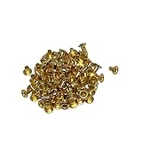 Harvestmart レザークラフト ハトメ セット はとめ パーツ 100セット (片面ハトメ 2mm 100set, ゴールド)